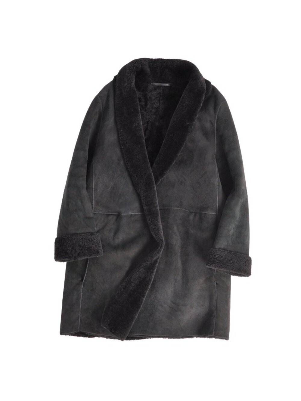 Loewe Coat Long Shearling Black 40